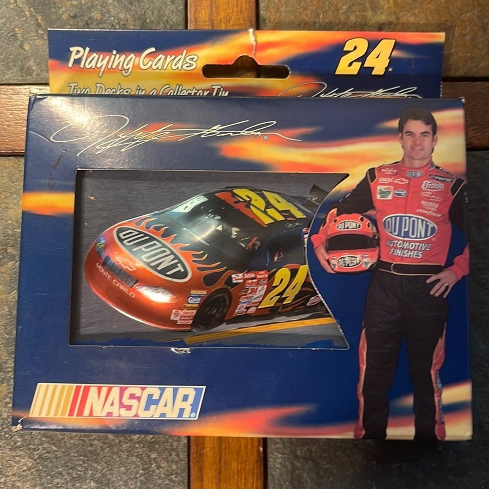 Nascar Jeff Gordon Playing Cards in Collectable Tin